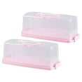 thumbnail image 1 of BESTYASH 2Ud Caja Para Pan Y Pasteles Portátil Rosa Con Ajustado Y Visibilidad Clara Del Contenido, 1 of 8