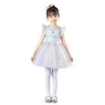 thumbnail image 3 of Loopsun Girls Princess Dress, Girls Sequin Star Sleeveless Crew Neck Sundress Puff Performance Dress White, 12-13 Years, 3 of 5