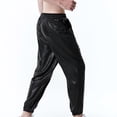 thumbnail image 4 of jsaierl Reflective Pants Men Hip Hop Trousers Casual Snake Gold Print Jogger Pants Drawstring Sequin Shiny Trousers, 4 of 5