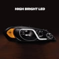 thumbnail image 3 of PIT66 Led Headlight, Fit for 06-13 Chevy Impala /14-16 Chevrolet Impala Limited / 06-07 Chevy Monte Carlo Headlamp DRL Assembly Accessories Clear lens Black Housing Amber Reflector…, 3 of 9