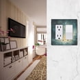 thumbnail image 5 of Yayeee Rocker Switch Wall Plate 3-Gang 6.5"x4.6" Home Decorative Outlet Cover, Night Forest Scene, 5 of 6