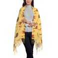 thumbnail image 3 of Cauagu Cute Animals Print Women Wrap Shawl tassels Scarves Retro Scarf 77.6"X28.3", 3 of 8