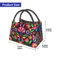 thumbnail image 2 of Vsdgher Colorful Floral Embroidery Mexican Print Insulated Bags, Insulated Cooler Bag Totes for Hot or Cold Food Bring or Delivery, 2 of 6