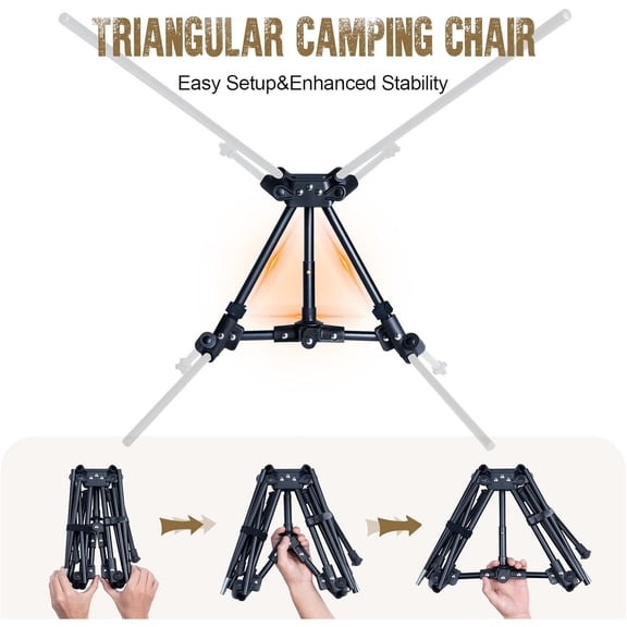 Camping Chair, Lightweight Folding Backpacking Hiking Chair, Compact Portable 330 lbs Capacity