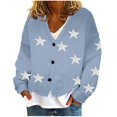 thumbnail image 2 of Fznquz Lightweight Cardigan Sweaters for Women Blue Button Down Long Sleeve Cardigan Flannel Fall Soft Tops Women, 2 of 5