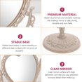 thumbnail image 3 of Vintage Desktop Makeup Mirror Creative Heart Shaped Mirror Rotatable Mirror, 3 of 8