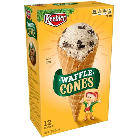 (3 Pack) Keebler Waffle Cones, 5 oz (Best Ice Cream Cones)
