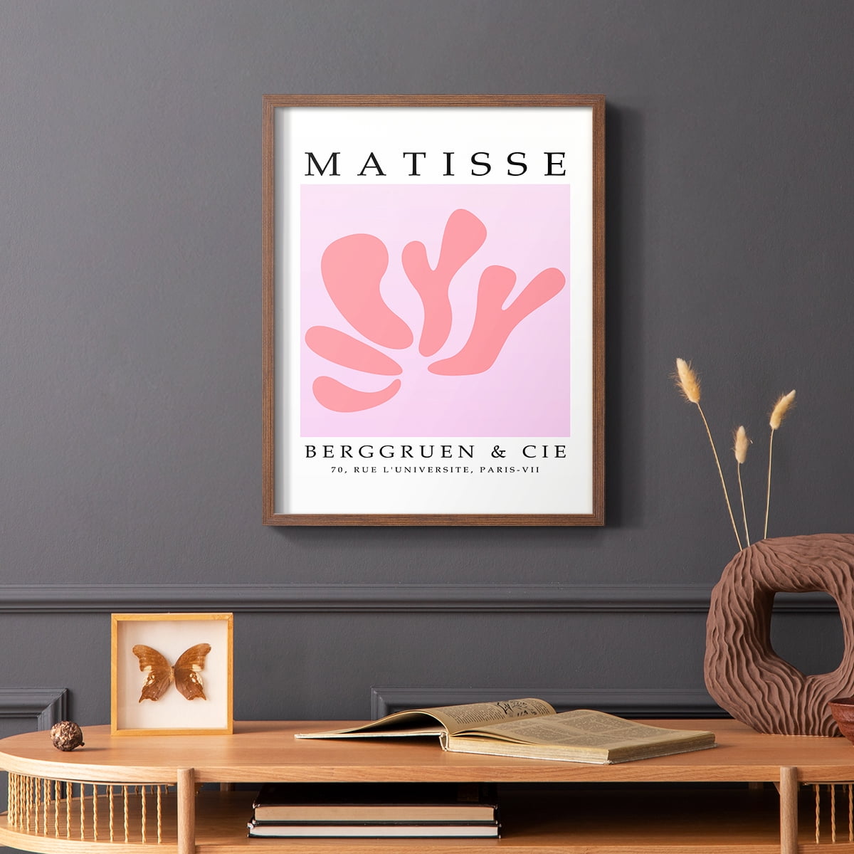 Matisse CXXXIV Framed Print in Brown Solid Wood 11 x 14 Framed Print