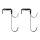 thumbnail image 1 of Adjustable Pool Pole Hooks Pool Pole Hangers Adjustable Heavy Duty Double Fence Wall Hooks Black, 1 of 4