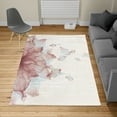 thumbnail image 2 of Flower Turkish Area Rug, Abstract Themed Modern Futuristic Image with Water Like Colored Art Print, Soft Carpet for Living Room Decor with Distressed Look, 4' X 5.7', Dried Rose, by Ambesonne, 2 of 4