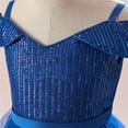thumbnail image 6 of Riecok Little Girl Dress Princess Sleeveless Sequin Ruffle A Line Princess Dresses Halloween Birthday Party Kid Patchwork Tulle Skirt Formal Gown Dresses Blue 8 Years, 6 of 8