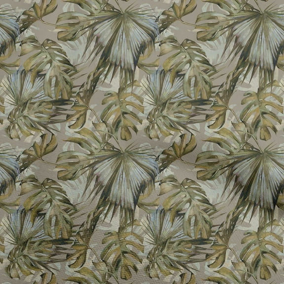 oneOone Polyester Lycra Beige Fabric Tropical Fabric For Sewing Printed Craft Fabric By The Yard 56 Inch Wide
