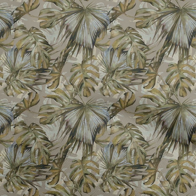 oneOone Georgette Viscose Beige Fabric Tropical Craft Projects Decor Fabric Printed By The Yard 42 Inch Wide