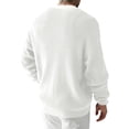 thumbnail image 5 of Hvogkswy Mens Cardigan Sweater Solid Long Sleeve V-Neck Casual Thermal Sweater Soft Comfy Button Down Knit Cardigan, 5 of 7
