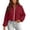 Red-1, variant on Womens Zip Up Y2K Hoodies Casual Long Sleeve Sweatshirts Fall Winter Soft Solid Color Clothes with Pockets