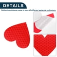 thumbnail image 5 of Unique Bargains Reflective Bumper Decal Fluorescent Red Rectangle Heart Pattern Reflective Car Sticker Personalized Decoration, 5 of 7