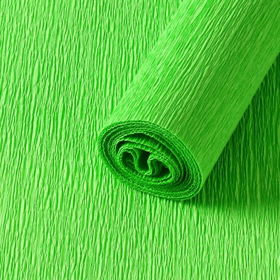 NAMZI 1 Roll Heavy Crepe Paper (19.7Inch Width x 8.2Ft Length), Color for Wedding/Birthday Decor & Handmade Crafts, Fruit Green