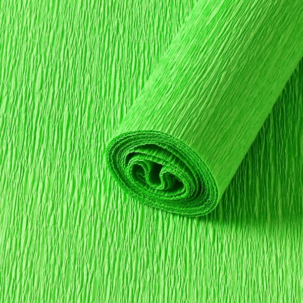 XmhyTop-A 2 rollos de papel crepé de 250 x 50 cm, perfecto para decoraciones de fiestas, suministros para fiestas, manualidades de bricolaje, verde B