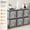 Grey, variant on Cube Storage Organizer Shelf with 6 Printed Bins and Labels, Adjustable Modular Cubby Storage, Large Capacity Shelves for Closet, Living Room, Dorm, Yarn Storage