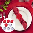 thumbnail image 4 of Shisuyan Serviette Flocon de Neige Pratique Boucle Tissu Rouge 8 Pcs 7.5x1.6in, 4 of 8