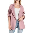 thumbnail image 5 of Sevevn Winter Coats for Winter Women Fashion Solid Color Long Sleeve Turn-Down Cardigan Pockets Loose Casual Outwear Sales Today Clearance, 5 of 8