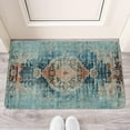 thumbnail image 2 of Boho Blue Carpet Door Mat Welcome Door Mat for Front Door, Home Entrance, Yard, Floor, Patio, Non Slip Spring Summer Welcome Mat Indoor Outdoor Doormat 30"*17", 2 of 6