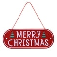 thumbnail image 1 of Letrero navideño de metal de hierro para colgar en la pared de la puerta de Navidad, adornos para árbol de Navidad, 1 of 3