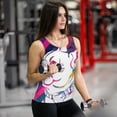 thumbnail image 6 of Wukai Colorful Bulldog Print Women's Workout Tank Top Mesh Yoga Shirts Athletic Running Shirt Athletic Gym Shirts-X-Large, 6 of 7