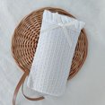 thumbnail image 4 of CSChome Stockings 1 Pair Japanese Style Ruffle Trim Bowknot Decor Women Stockings Retro Solid Color Hollow Jacquard Long Princess, 4 of 6