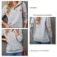 thumbnail image 2 of Sudadera Con Cuello De Solapa Con Botones Para Mujer, Color Puro, Versátil Para Combinar, Blusa De Mujer De Fibra De Poliéster Gris Lavable A Máquina Para Trabajar En El Hogar ANGGREK No, 2 of 7