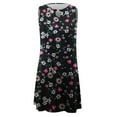 thumbnail image 4 of Azrian Summer Plus Size Trends Dresses,Women's Fashion Printed Comfortable Loose Sleeveless Casual Tops Dress on, 4 of 4