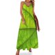 thumbnail image 1 of Vestido sin mangas con estampado de textura natural y venas de hojas verdes, vestido de fiesta de lujo para mujer, vestidos de verano para mujer 2024, 1 of 7