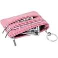 thumbnail image 4 of LAICAIW Women's Genuine Leather Coin Purse Mini Pouch Change Wallet with Keychain,Pink, 4 of 6