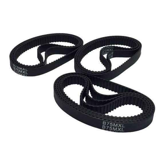 60MXL/B75MXL Rubber Timing Belt Width 6mm Teeth 75 in Closed Loop Pack of 10pcs