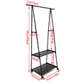 thumbnail image 2 of Rolling Garment Laundry Rack, Clothes Rack on Wheels Stand , Durable Clothes Rack with 2-Tier Storage Shelves, 2 of 8