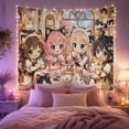 thumbnail image 2 of Anime Cat Girls Tea Party in Cozy Pastel Room, Whimsical Japanese Inspired Art for Cat Lovers, Fantasy Animal Decor, Friendship Gift Tapestry Wall Hanging for Bedroom and Living Room, 2 of 7