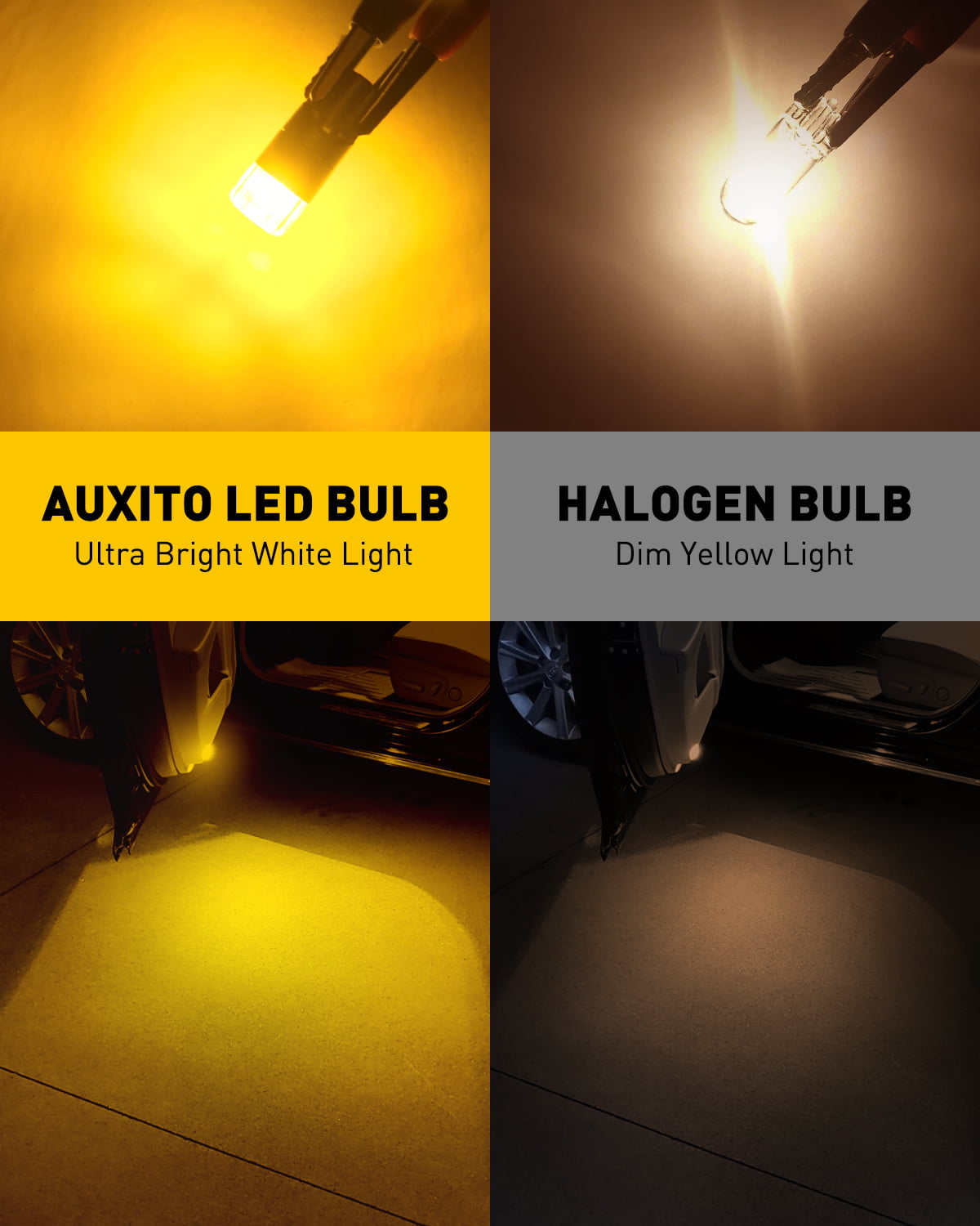 AUXITO-bombillas LED T10 para coche, luz Canbus roja y amarilla, W5W, 168,  194, LED blanca, 3030SMD, iluminación Interior, domo lateral, lámpara para  maletero