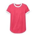 thumbnail image 6 of Guluxicc Womens T Shirts Crew Neck Athletic T Shirts for Women Short Sleeve Tops with Contrast Trim for Running Sports and Gym, 6 of 8