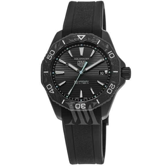 Tag Heuer Aquaracer Solargraph Black Steel Rubber Strap Men's Watch WBP1112.FT6199