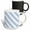 Multicolor, variant on 3drose, Powder Blue and White Diagonal Stripe Pattern - Light Pastel Baby Blue Striped Stripy Monochrome, 11oz Mug