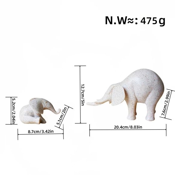 Elephant resin decorations, desktop art boutique, fashion personality ornaments, the beauty of resin craftsmanship,Sandstone-A