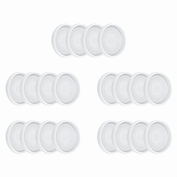 20 Pack Round Silicone Coaster Molds,Clear Epoxy Molds for Casting with Resin,Concrete,Cement and Polymer Clay