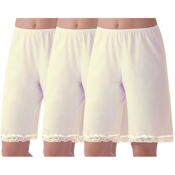 Under Moments - Women's Cotton Pant Slip With Lace Trim - Walmart.com ...
