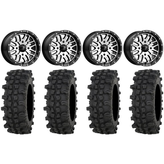 MSA Machined Brute 14" ATV Wheels 30" ACP Tires Sportsman RZR Ranger