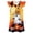 B02-Orange, variant on Gaexia Halloween Nightgowns,Soft Princess Pajama Dresses,Sleepwear Nightie,Flutter Sleeve Nightdress Dress
