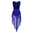 thumbnail image 2 of renvena Kids Girls Sleeveless Cutout Back Lyrical Ballet Dance Dress Leotard High-Low Hem Tulle Skirt Dancewear, 2 of 7