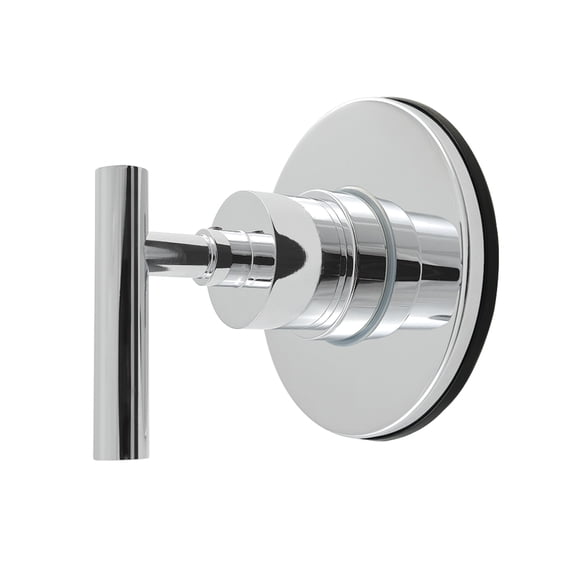 Kingston Brass KS4031CML Manhattan Single-Handle Six-Way Diverter Valve with Round Trim Kit in Polished Chrome