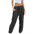 thumbnail image 2 of iHPH7 Sweatpants Women, Baggy Sweatpants, Wide Leg Sweatpants Women, Joggers for Women, Drawstring Pants Women, Black L, 2 of 6