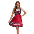 thumbnail image 1 of Vestido de sirvienta de Oktoberfest Vestido de cerveza estampado de manga corta Vestido de actuación escénica, 1 of 6