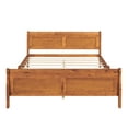 thumbnail image 4 of Queen Size Wood Platform Bed, BTMWAY Solid Wood Bed Frame with Headboard and Footboard, Wooden Slats Support, Modern Queen Bed Frame for Adults, No Box Spring Needed, 87''X62.5''X35.4'', Oak, 4 of 8